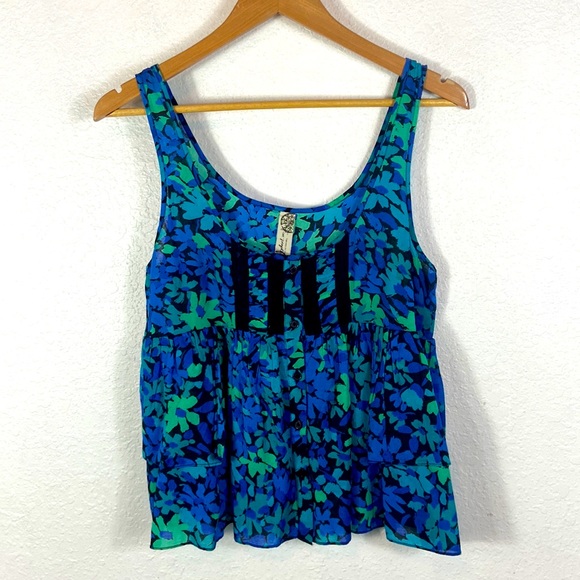 Free People Tops - New Free People floral crop tank top S